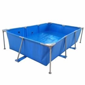 Metal Frame Rectangular Swimming Pool Portable Above Ground Easy Set Pool Family