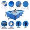 Metal Frame Rectangular Swimming Pool Portable Above Ground Easy Set Pool Family