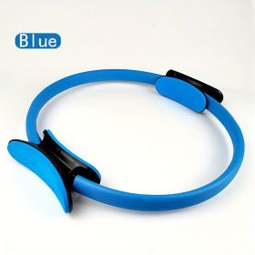 1pc Pilates Yoga Resistance Ring For Arm Leg Back Muscle Training; Home Fitness Workout Accessories (Color: Blue)