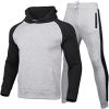 Men's Athletic Sweatshirt Tracksuit Pullover Hoodie Jogging Pants 2 Pieces Set