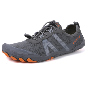 Couples fitness sneakers outdoor beach swimming shoes anti-slip wear-resistant men's and women's running shoes yoga shoes professional upstream stream (Color: Dark grey, size: 44)