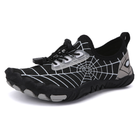 New children's fitness sports shoes outdoor beach swimming shoes upstream stream shoes (Color: Black/White, size: 31)