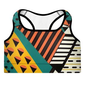 Yellow and Green Padded Sports Bra (size: XS)