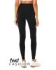 FWD Fashion Ladies' High Waist Fitness Leggings - BLACK - XS