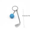 1PCS Golf Key Chain Pendant Schoolbag Backpack Pendant Small Gift Golf Creative European And American Metal Pendant Crafts